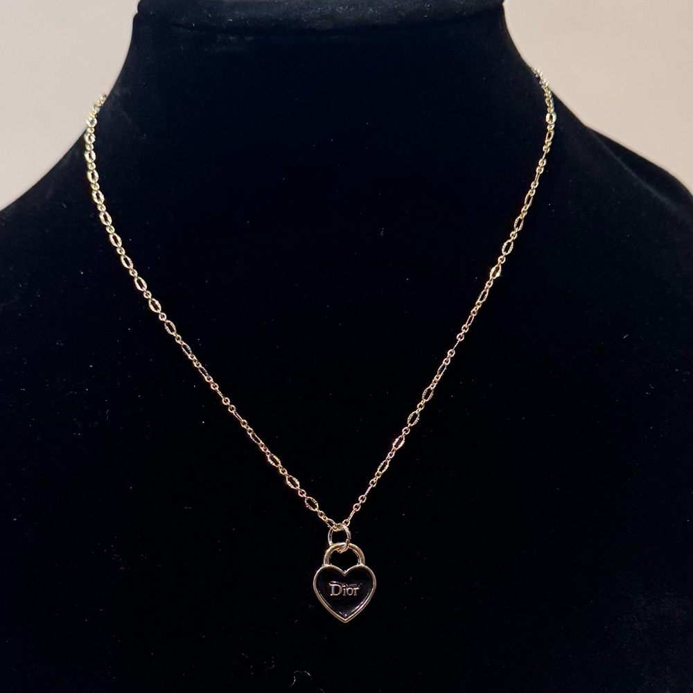 DIOR Heart Lock Necklace